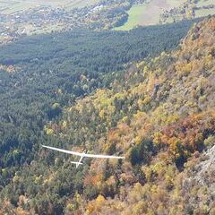 Flugwegposition um 09:59:35: Aufgenommen in der Nähe von Gemeinde Hohe Wand, Österreich in 871 Meter